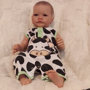 Cow Print Baby Romper